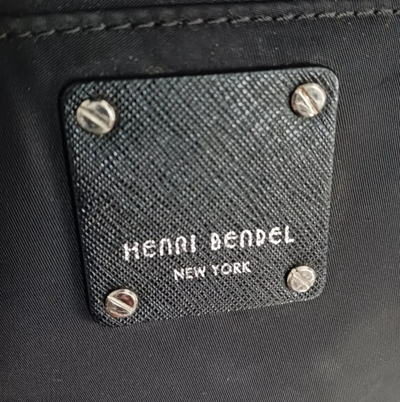 Henri Bendel Jetsetter Black Nylon/ Leather Backpack - Picture 4 of 11
